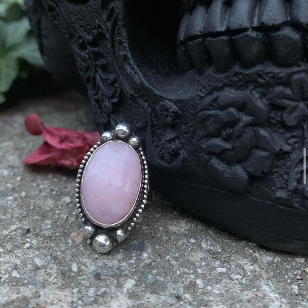 Pink Quartz Sterling Silver Ring - Picture 3 of 3